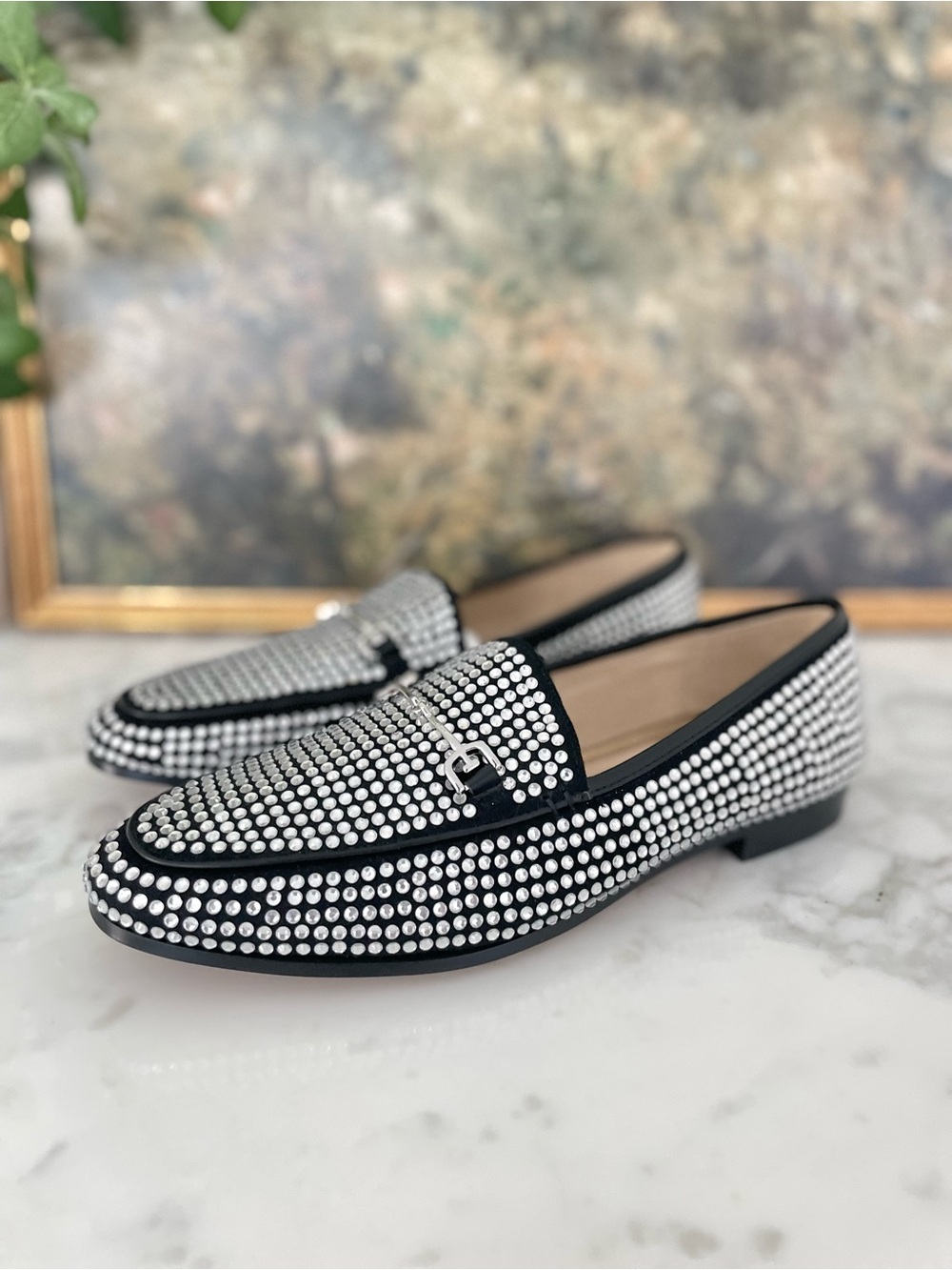 Sam Edelman Loraine Penny Loafer Glitz Size 8 Rhinestone Bedazzled Bling - Picture 7 of 12